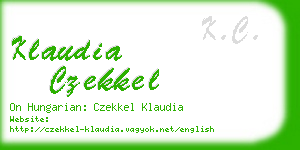 klaudia czekkel business card